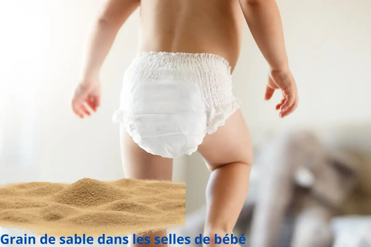 Grains de sable selles bébé